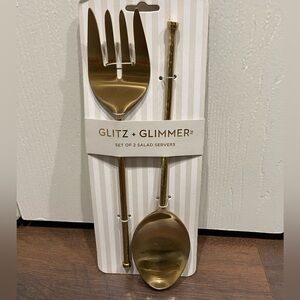 Gold Salad Serving Set